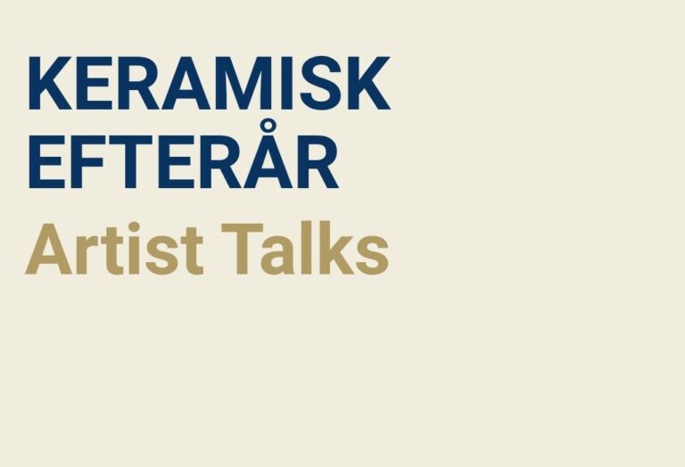 19 & 20.9 | Artist talks